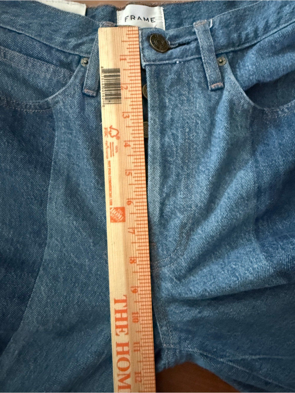 FRAME Atelier of Denim Gale Wide Leg Two Tone Panel Jeans Button Fly Women’s 27 - Picture 8 of 10